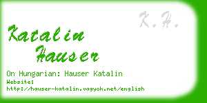 katalin hauser business card